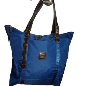 Brics Large Shopping X Bag Tote Bag Black Zipper Nylon Leather New